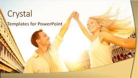  Presentation with romantic love - Presentation theme featuring colorful tasty macaroons in gift box on tablefrench delicious cake background and a tawny brown colored foreground