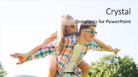  Presentation with friendship - Cool new presentation with couple having fun in park backdrop and a cool aqua colored foreground