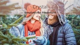  Presentation with christmas sale - Presentation theme having couple-having-fun background and a coral colored foreground