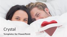  Presentation with scroll - Slides enhanced with the duvet against heart background and a white colored foreground