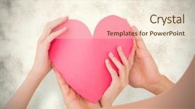  Presentation with paper heart from music book - Audience pleasing presentation consisting of couple holding a paper heart backdrop and a  colored foreground