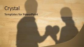  Presentation with bleached - Cool new PPT theme with couple holding a red heart backdrop and a coral colored foreground