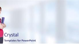  Presentation with boats digital - Colorful presentation design enhanced with couple holding files and folder backdrop and a sky blue colored foreground