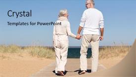  Presentation with holding hands family walking - Amazing slide deck having couple holding hands and walk backdrop and a light blue colored foreground