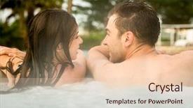  Presentation with luxury - Audience pleasing slide deck consisting of couple in a luxury hot backdrop and a lemonade colored foreground