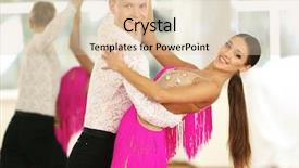  Presentation with couple dance - PPT layouts enhanced with couple in active ballroom dance background and a  colored foreground