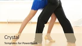  Presentation with couple dance - Cool new slide deck with couple in active ballroom dance backdrop and a lemonade colored foreground