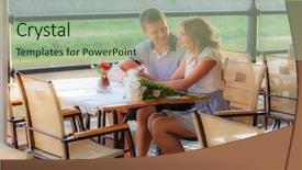  Presentation with air - Slide set enhanced with couple in an open air background and a  colored foreground