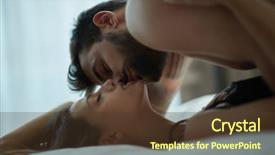  Presentation with passion - Slides with couple in beautiful sexy passion background and a tawny brown colored foreground