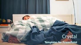  Presentation with good morning couple bed - Amazing slide deck having couple-in-bed-focus backdrop and a ocean colored foreground