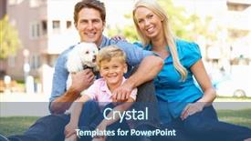  Presentation with dog park - Beautiful slide deck featuring couple in city park backdrop and a  colored foreground