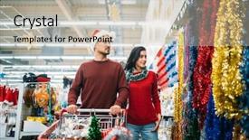  Presentation with holiday - Audience pleasing presentation design consisting of couple in department of holiday backdrop and a light gray colored foreground
