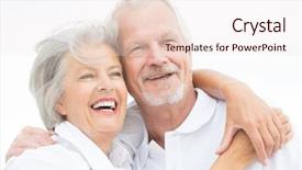  Presentation with couple - PPT theme consisting of couple in front of white background and a sky blue colored foreground