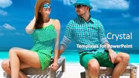  Presentation with maldives - Theme with couple-in-green background and a teal colored foreground