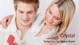  Presentation with romantic love - Amazing slides having couple in love - getting engagement backdrop and a soft green colored foreground