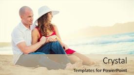  Presentation with loving hearts love heart candy - Amazing slide set having couple in love enjoying sunset backdrop and a  colored foreground