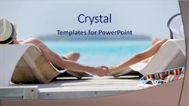  Presentation with young happy couple - PPT layouts enhanced with couple in love have fun background and a light blue colored foreground