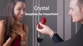  Presentation with grandmothers love - Theme enhanced with couple in love having engagement background and a  colored foreground