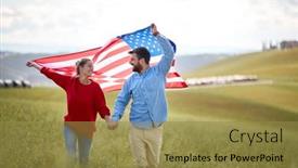  Presentation with american flag - Audience pleasing slide deck consisting of couple-in-love-having-good backdrop and a gold colored foreground