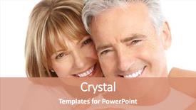  Presentation with teeth whitening - Slide set consisting of couple in love healthy teeth background and a coral colored foreground