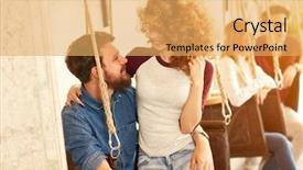 Presentation with swing - Beautiful PPT theme featuring couple in love in swing backdrop and a yellow colored foreground
