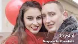  Presentation with love story - Cool new presentation with couple in love love story backdrop and a tawny brown colored foreground