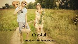  Presentation with love for country - Amazing PPT layouts having couple in love walking along backdrop and a gold colored foreground