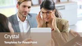  Presentation with optical - Presentation consisting of couple in optical store trying background and a  colored foreground