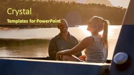  Presentation with road trip - Presentation consisting of couple-in-pick-up-truck background and a tawny brown colored foreground