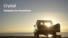  Presentation with couple - Presentation having couple in pick-up truck background and a gray colored foreground