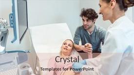  Presentation with reproduction - Audience pleasing slide deck consisting of couple in reproduction clinic being backdrop and a coral colored foreground