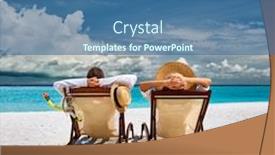  Presentation with beds - Cool new theme with couple-in-sun-beds backdrop and a ocean colored foreground