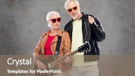  Presentation with electric guitar - Amazing theme having  backdrop and a  colored foreground