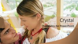  Presentation with ferris wheel - Amazing slides having couple in traditional german or bavarian costume inside a ferris wheel backdrop and a coral colored foreground