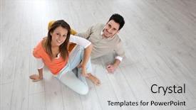  Presentation with flooring - PPT theme enhanced with couple-laying-on-brand-new background and a light gray colored foreground
