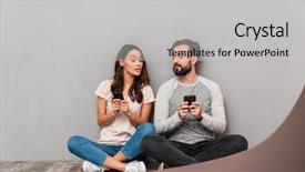  Presentation with love others - Amazing presentation theme having couple looking at each others backdrop and a light gray colored foreground