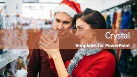  Presentation with 3d globe - Colorful presentation theme enhanced with couple looks on snow globe backdrop and a coral colored foreground