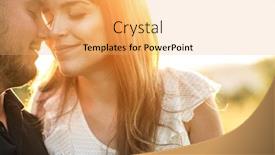  Presentation with movie theater loving couple - Slides having couple-lovers-hugging-and-kissing background and a yellow colored foreground