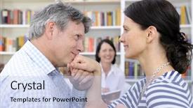  Presentation with couple therapy - Amazing theme having couple making up at therapy backdrop and a light blue colored foreground