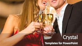  Presentation with fine dining - Amazing presentation having couple man and woman drinking backdrop and a tawny brown colored foreground