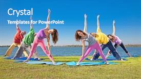  Presentation with man joined woman - Theme featuring couple man and woman practice background and a teal colored foreground