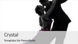  Presentation with couple dance - PPT theme having couple man woman ballroom dance background and a white colored foreground