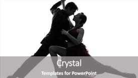  Presentation with couple dance - Theme with couple man woman ballroom dance background and a gray colored foreground