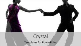  Presentation with man joined woman - Amazing presentation design having couple man woman ballroom dance backdrop and a light gray colored foreground