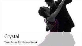  Presentation with couple dance - PPT theme consisting of couple man woman ballroom dance background and a white colored foreground