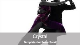  Presentation with couple dance - PPT theme having couple man woman ballroom dance background and a gray colored foreground