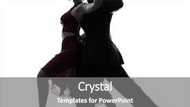  Presentation with salsa dance - Slide set consisting of couple man woman ballroom dance background and a gray colored foreground