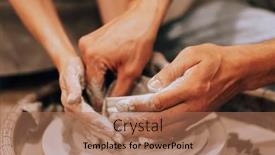  Presentation with pottery - Presentation having couple-mold-ceramic-vase background and a  colored foreground