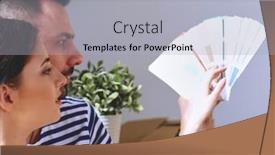  Presentation with moving - Slides consisting of couple-moving-in-house-sitting background and a light gray colored foreground