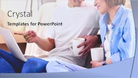  Presentation with moving - Slides with couple-moving-in-together-relaxing background and a  colored foreground